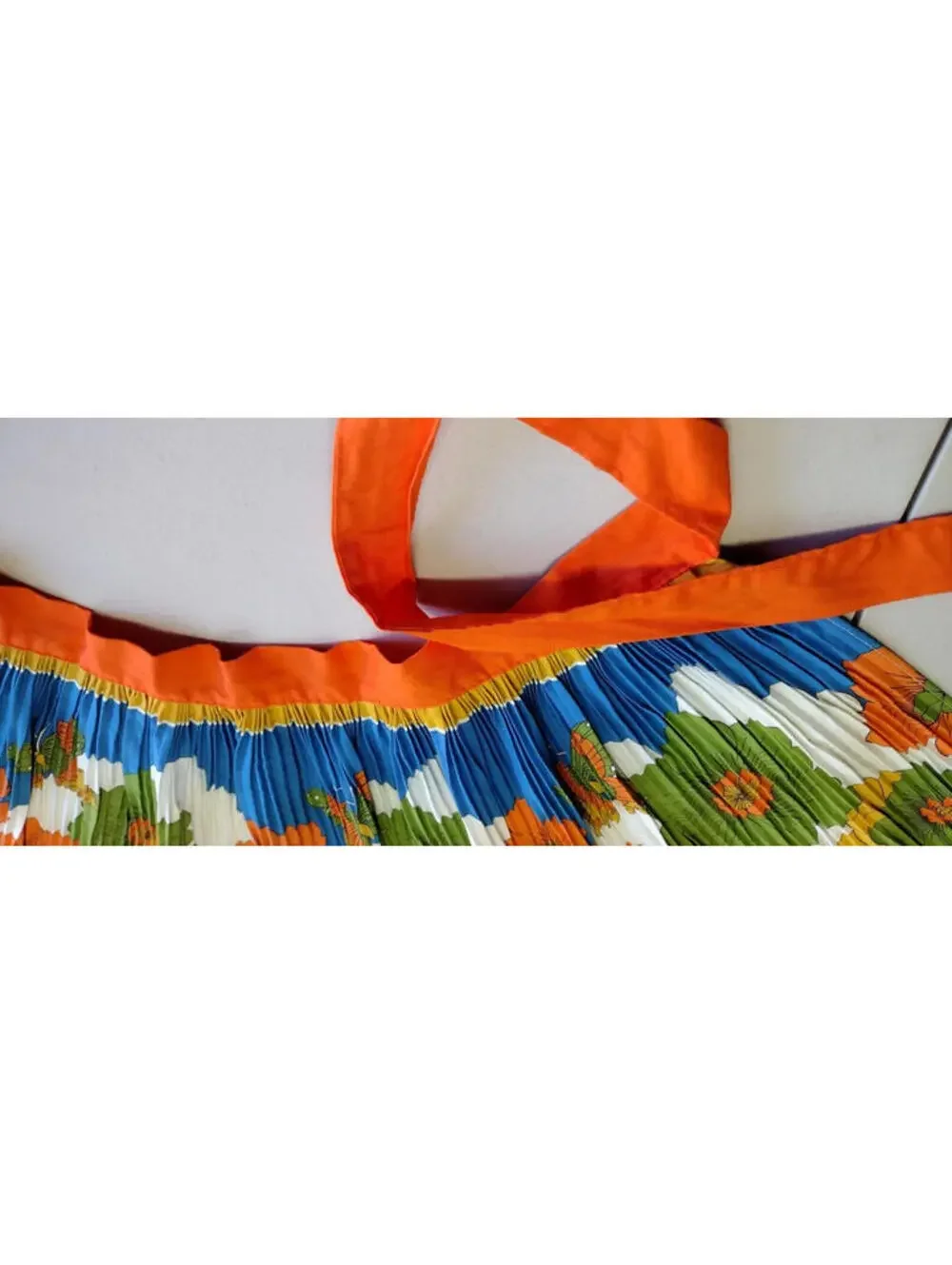 1970s Apron Psychedelic Colors Butterflies Vibrant Colors Lowenstein Deadstock